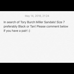 ISO Tory Burch Miller Sandals!!